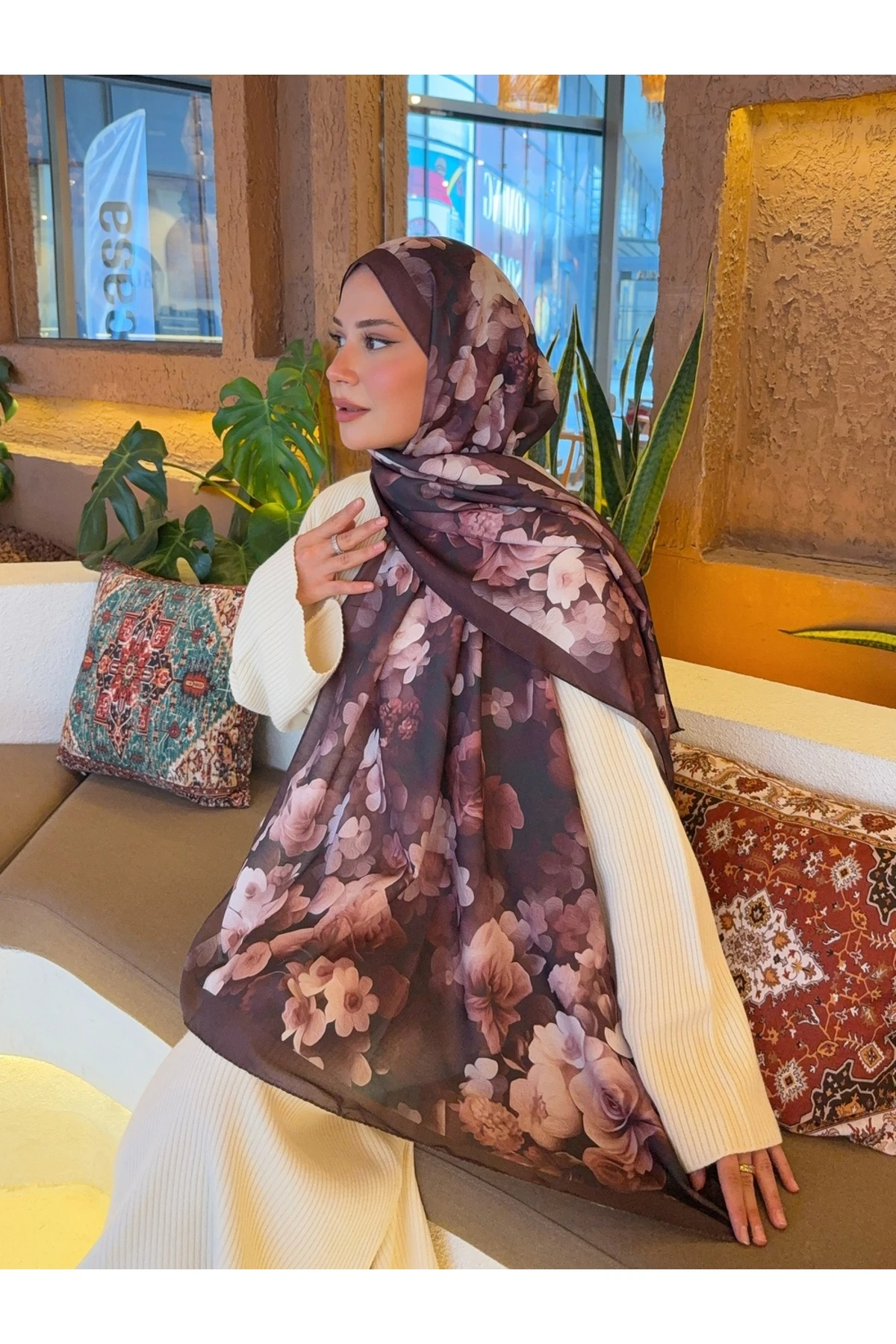 Desenli Pamuk Soft Şal Soon Serisi 