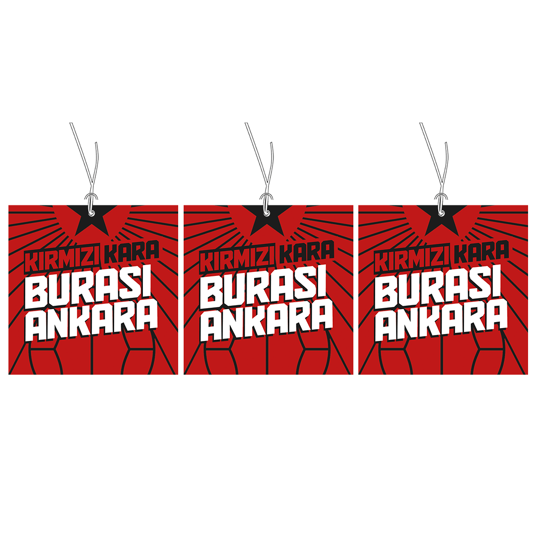 Kırmızı Kara Burası Ankara Üçlü Koku Dekoru | Taraftar Kokuları