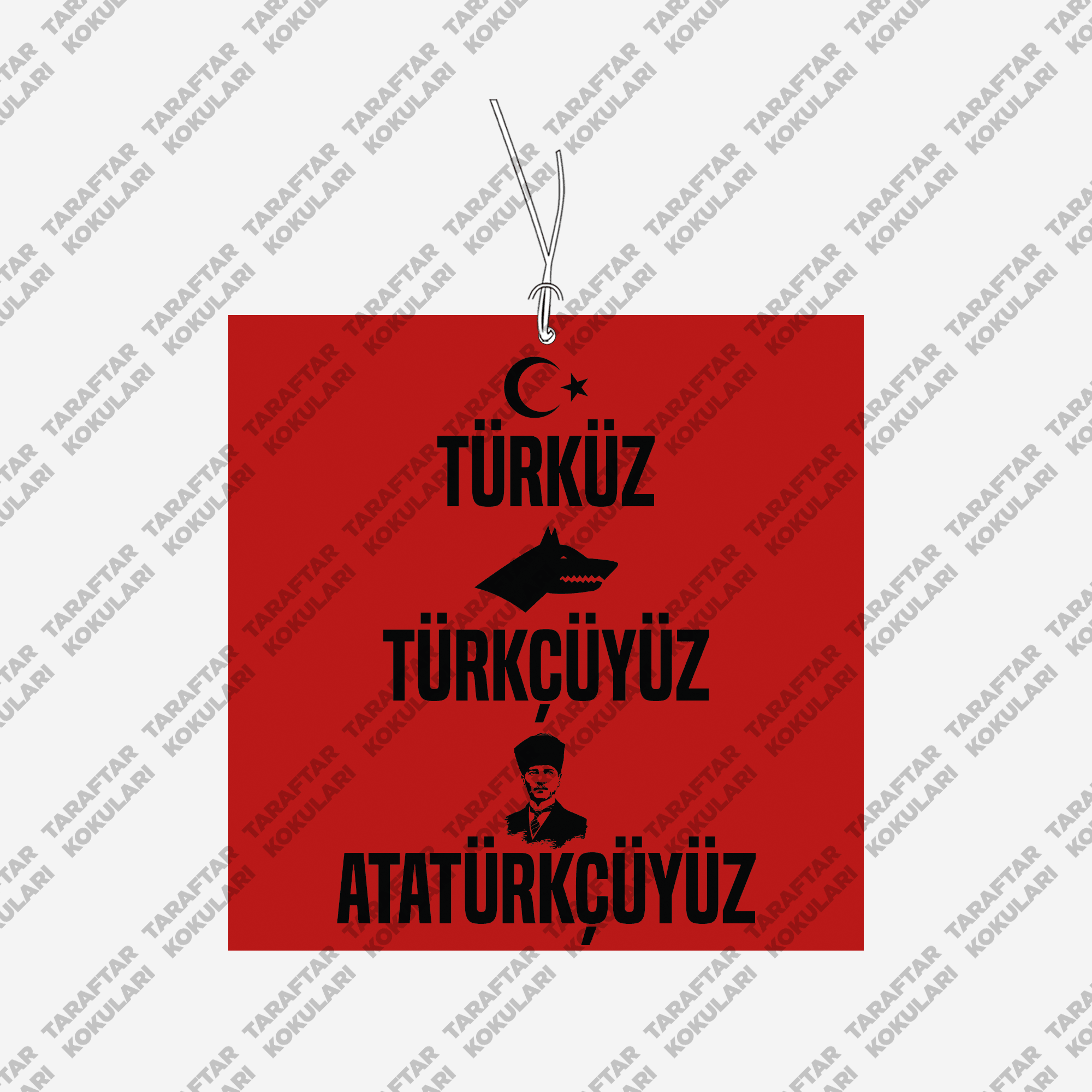 Türküz Türkçüyüz Atatürkçüyüz Tekli Oto Kokusu | Taraftar Kokuları