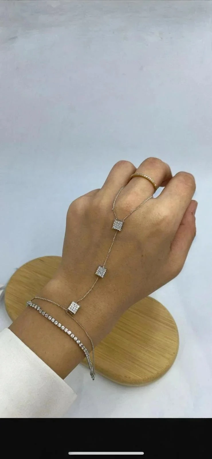 925 Ayar Kare Taşlı Gümüş Şahmeran Bileklik