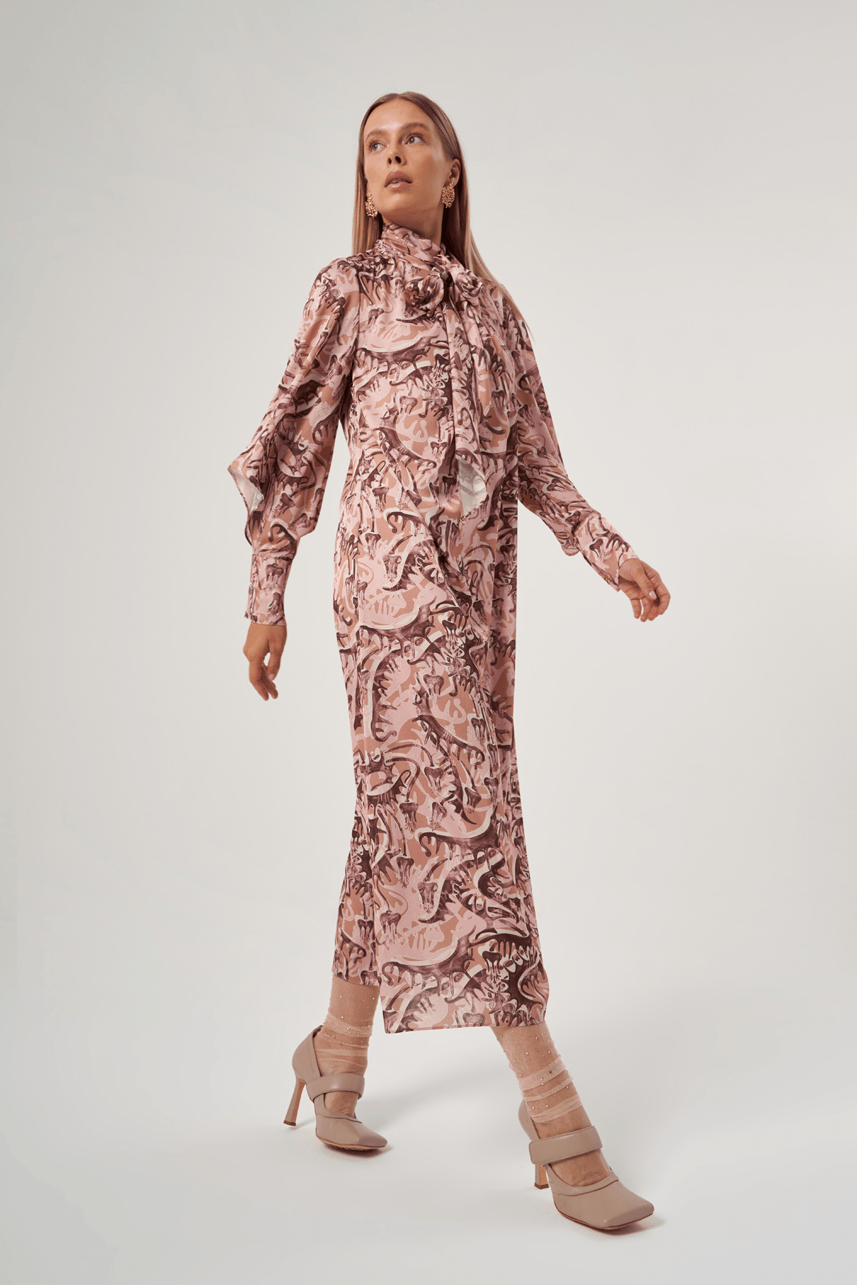 Fular Detaylı Elbise 2803