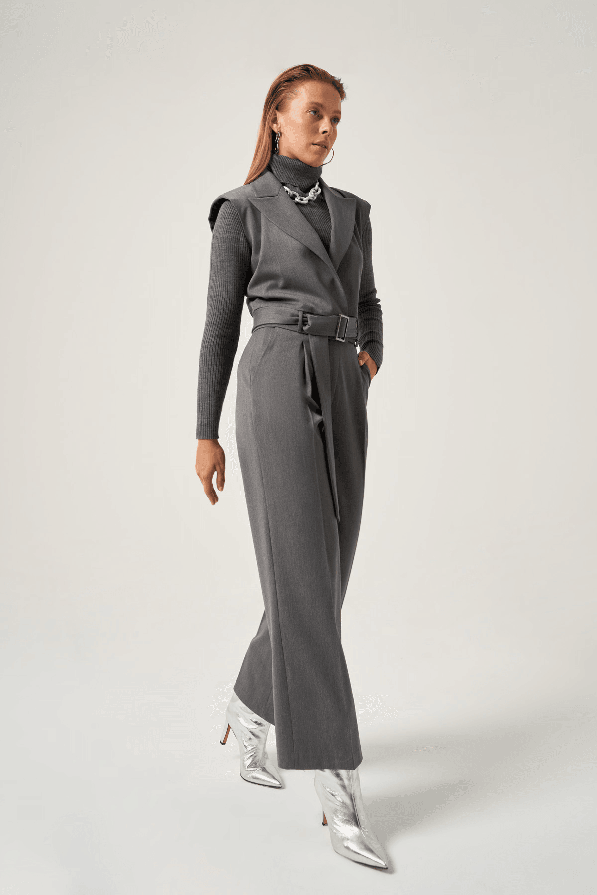 Kemerli Kısa Yelek 6819