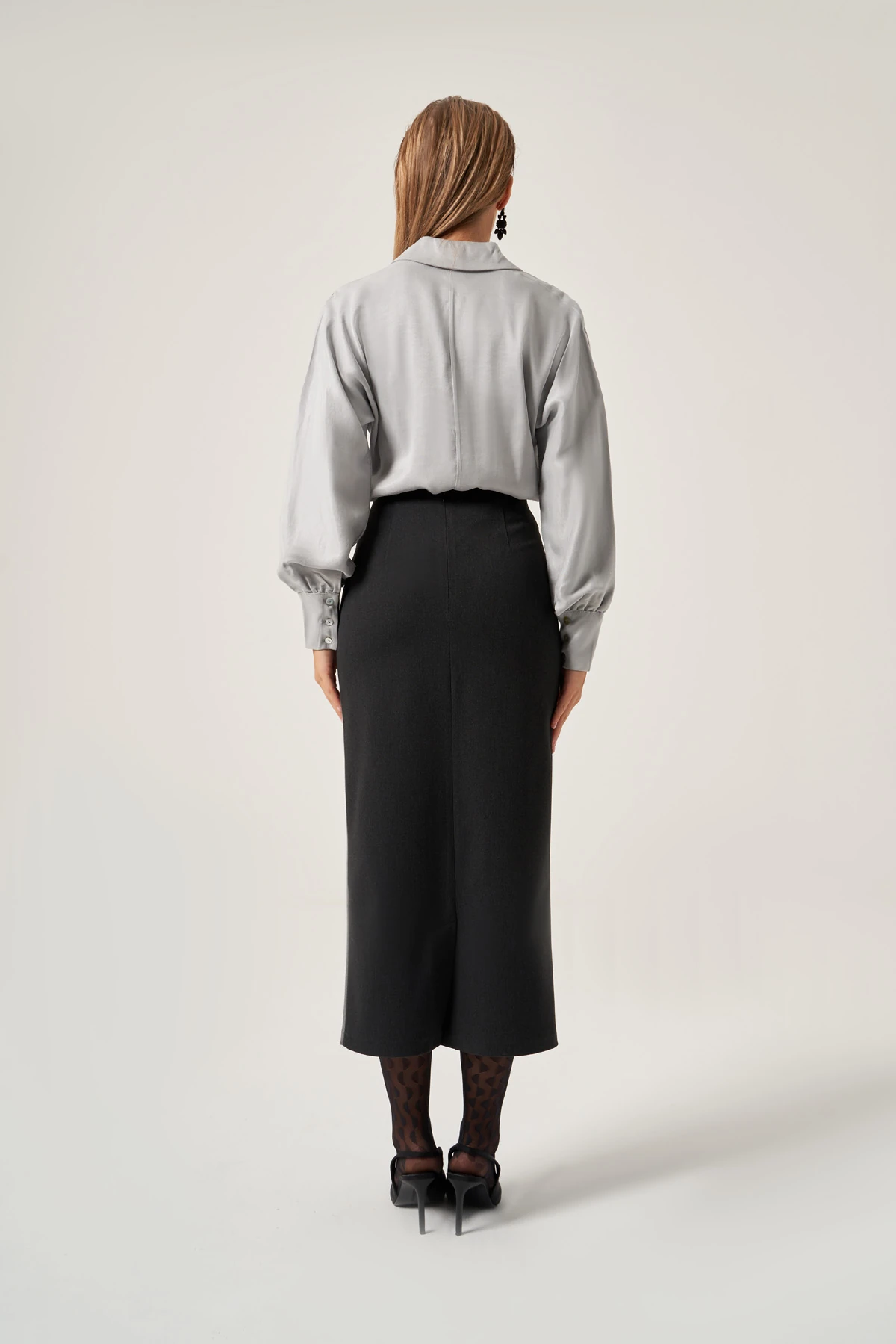 Gabardin İki Renkli Kalem Etek 8806S