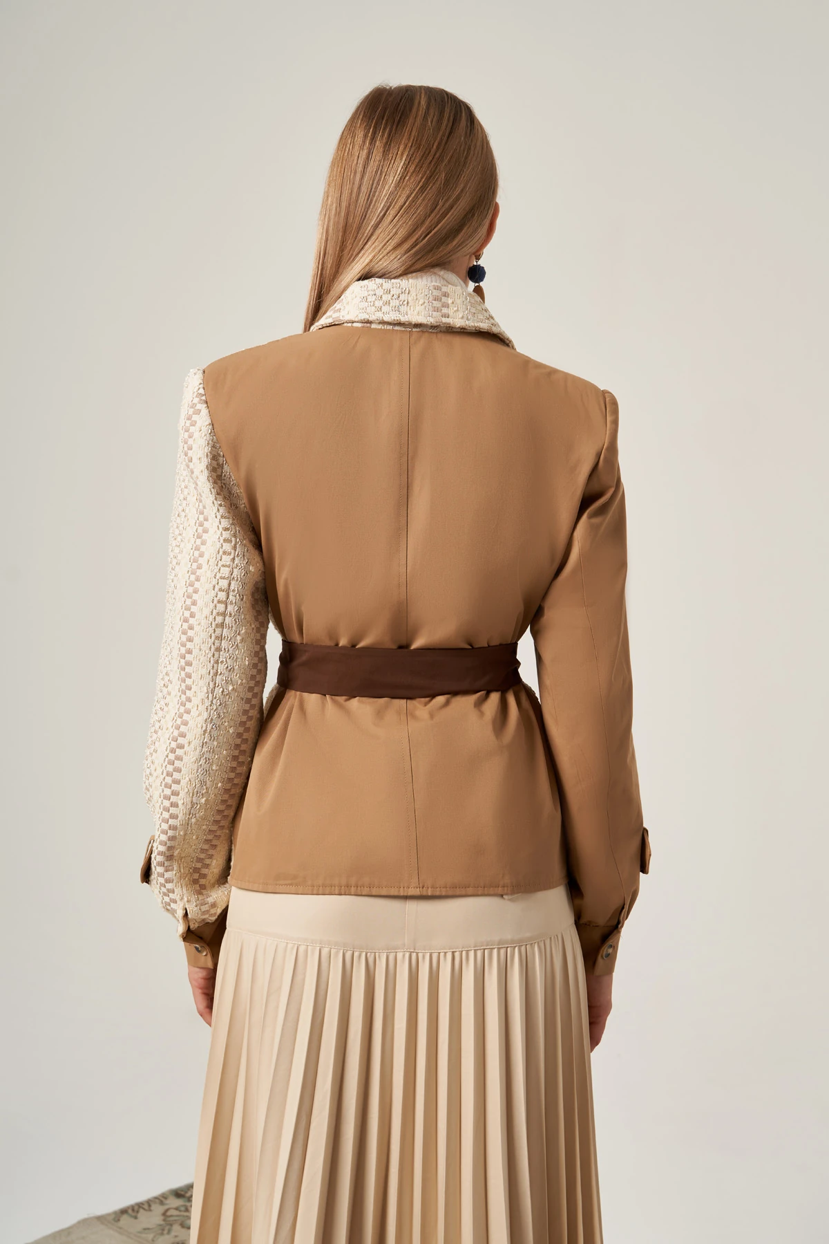 Kemerli Kısa Ceket 6811