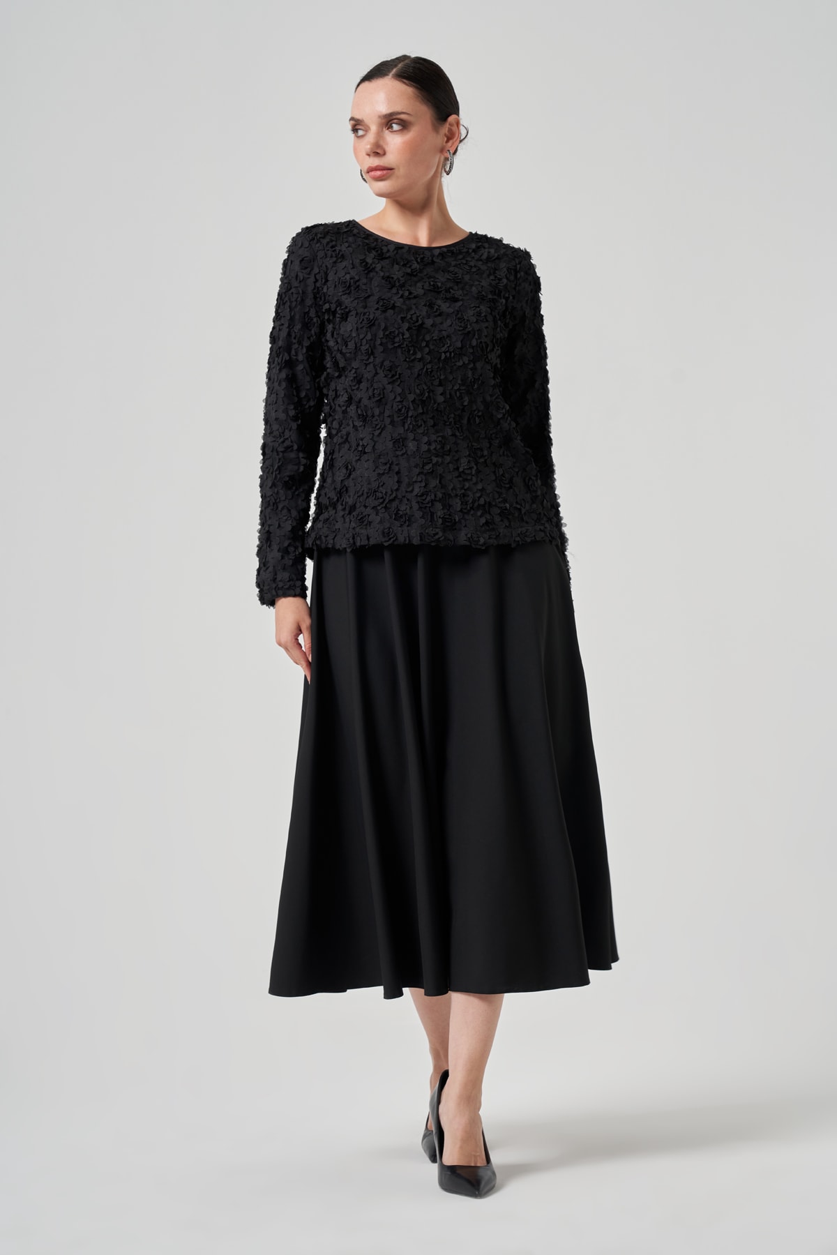 Çiçek Brode Detaylı Elbise 2028