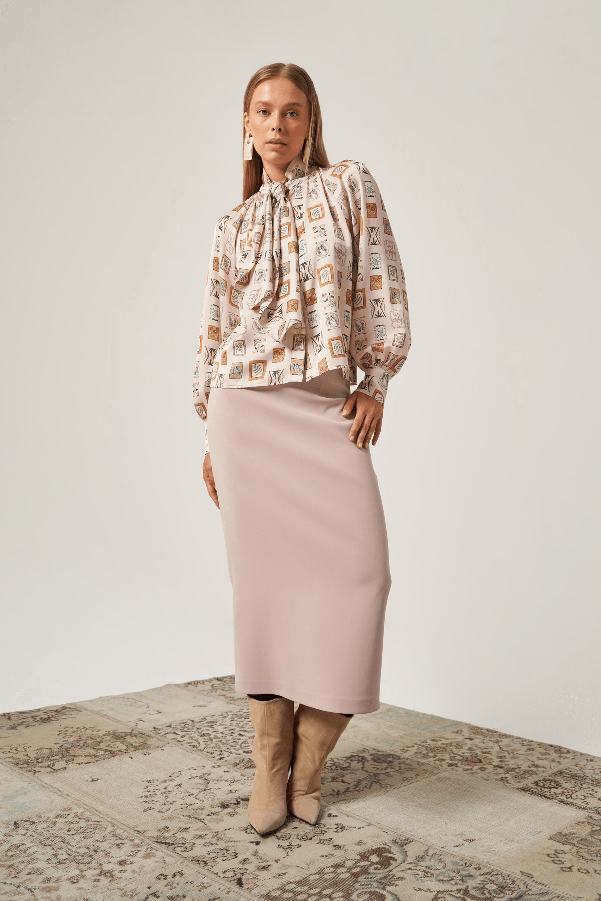 Yüksek Bel Kalem Etek 4818