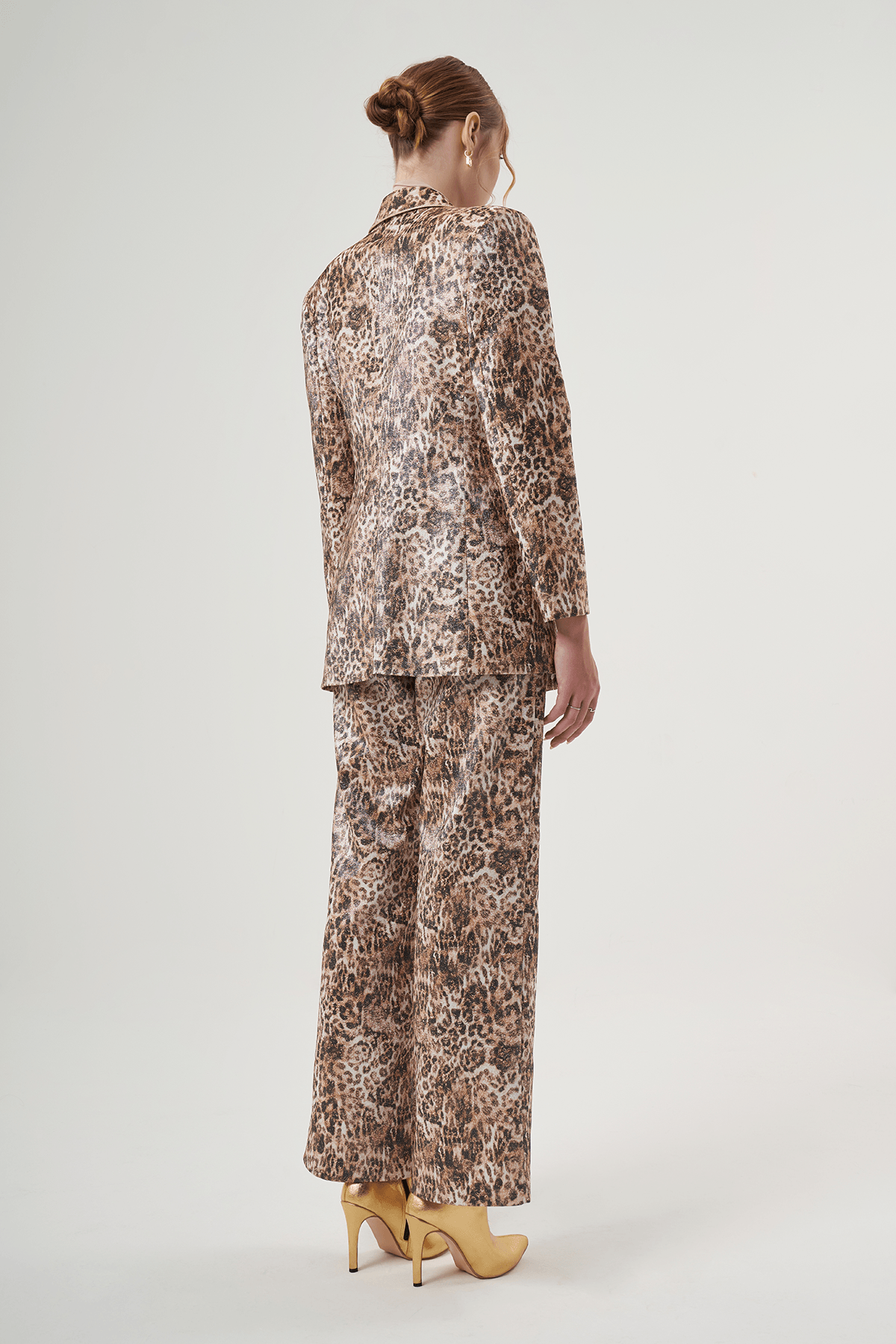 Leopar Desenli Pantolon Ceket Takım 8010