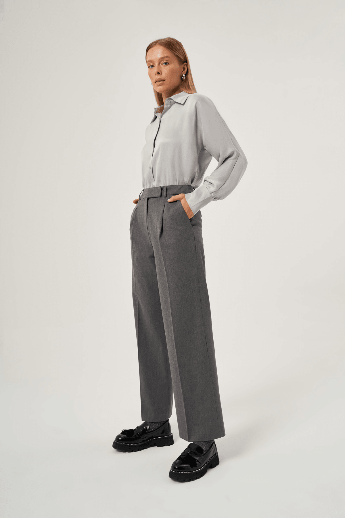 Düz Kesim Gabardin Kumaş Pantolon 5809