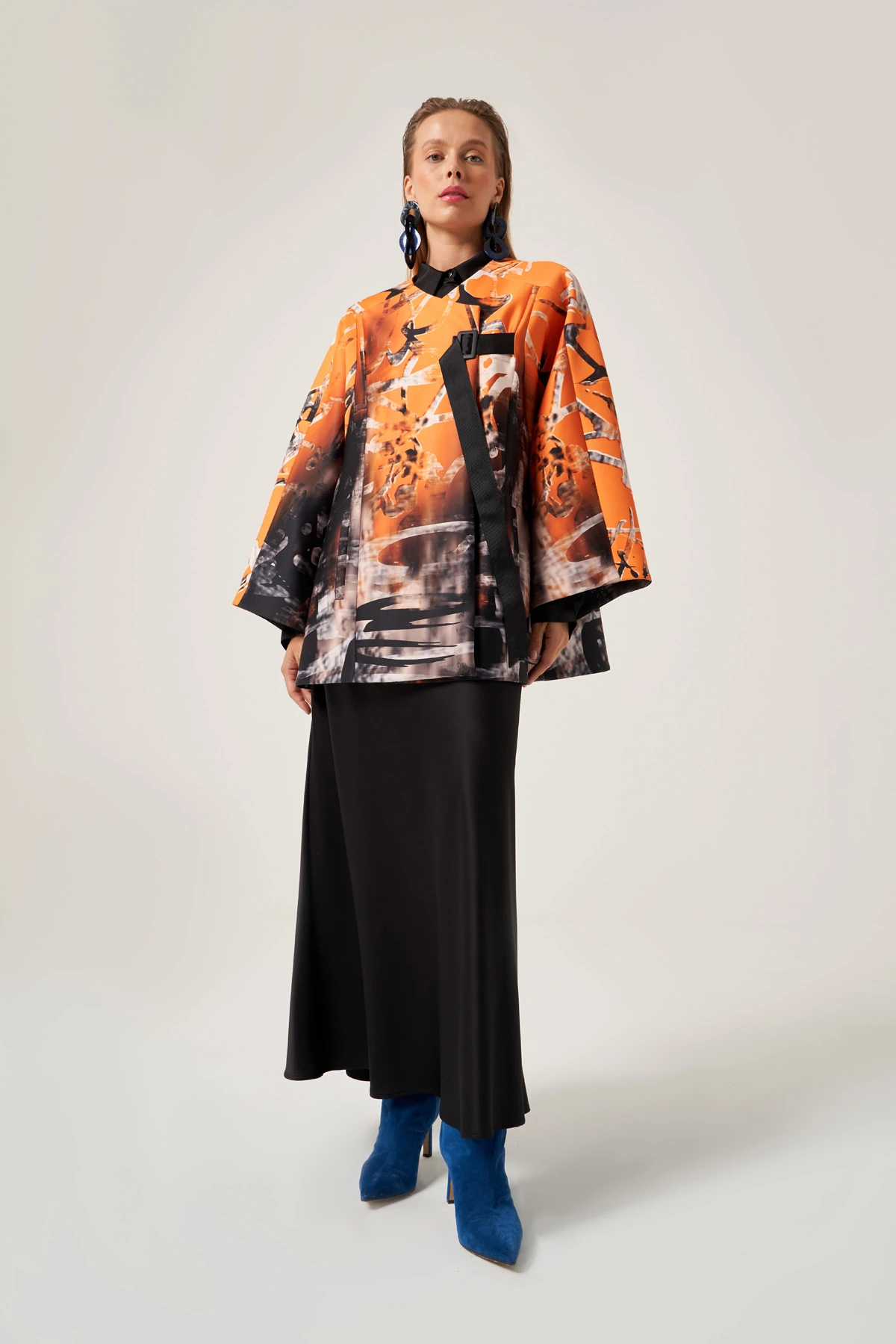 Desenli Kısa Mont 1806