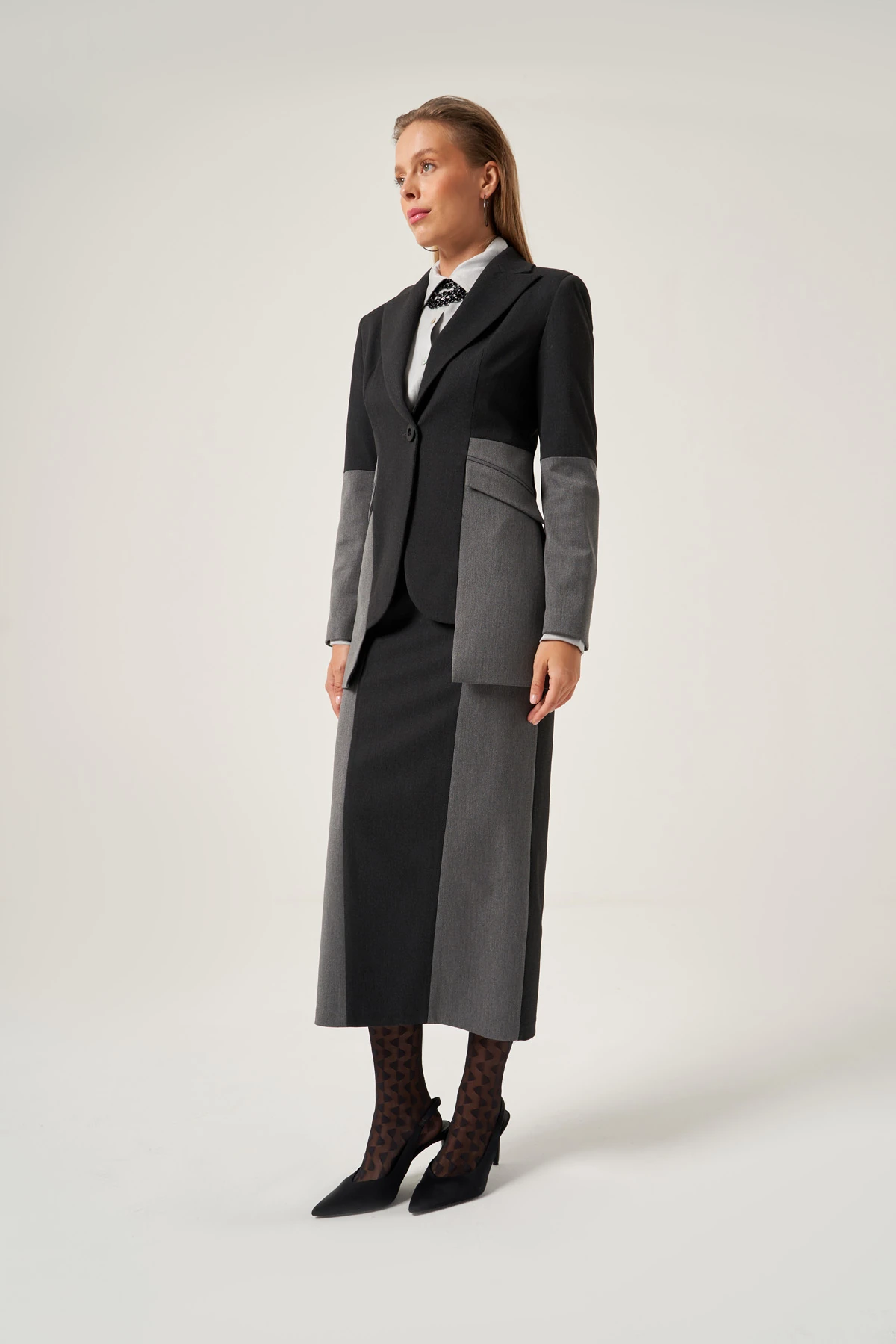 Gabardin Etek Ceket Takım 8806