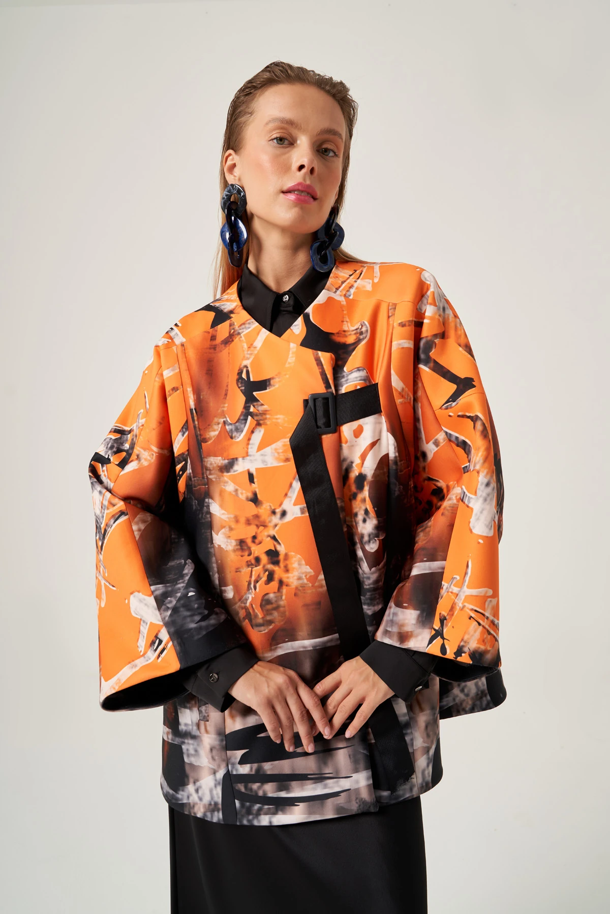 Desenli Kısa Mont 1806