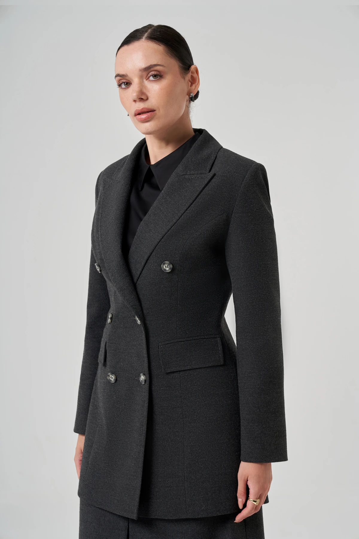 Kaşe Kruvaze Ceket 6214 