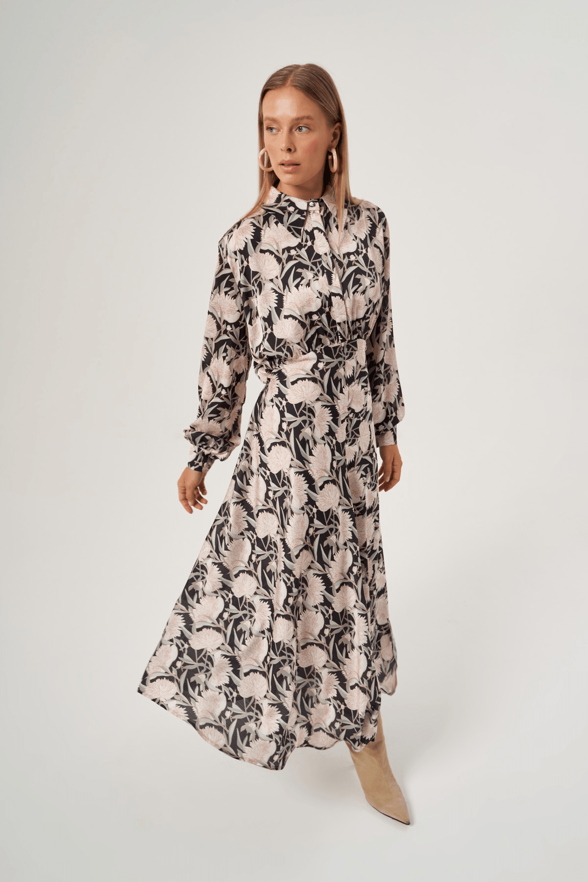 Çiçek Desenli Elbise 2806