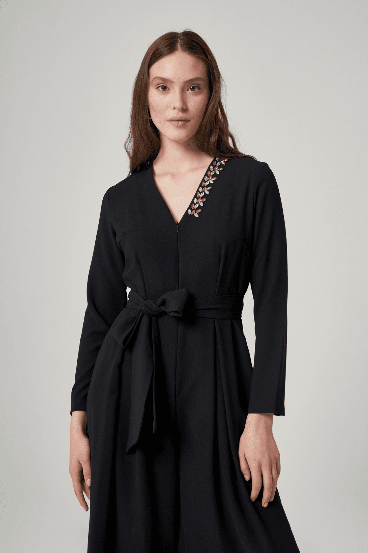 İşleme Detaylı Krep Tulum 5716