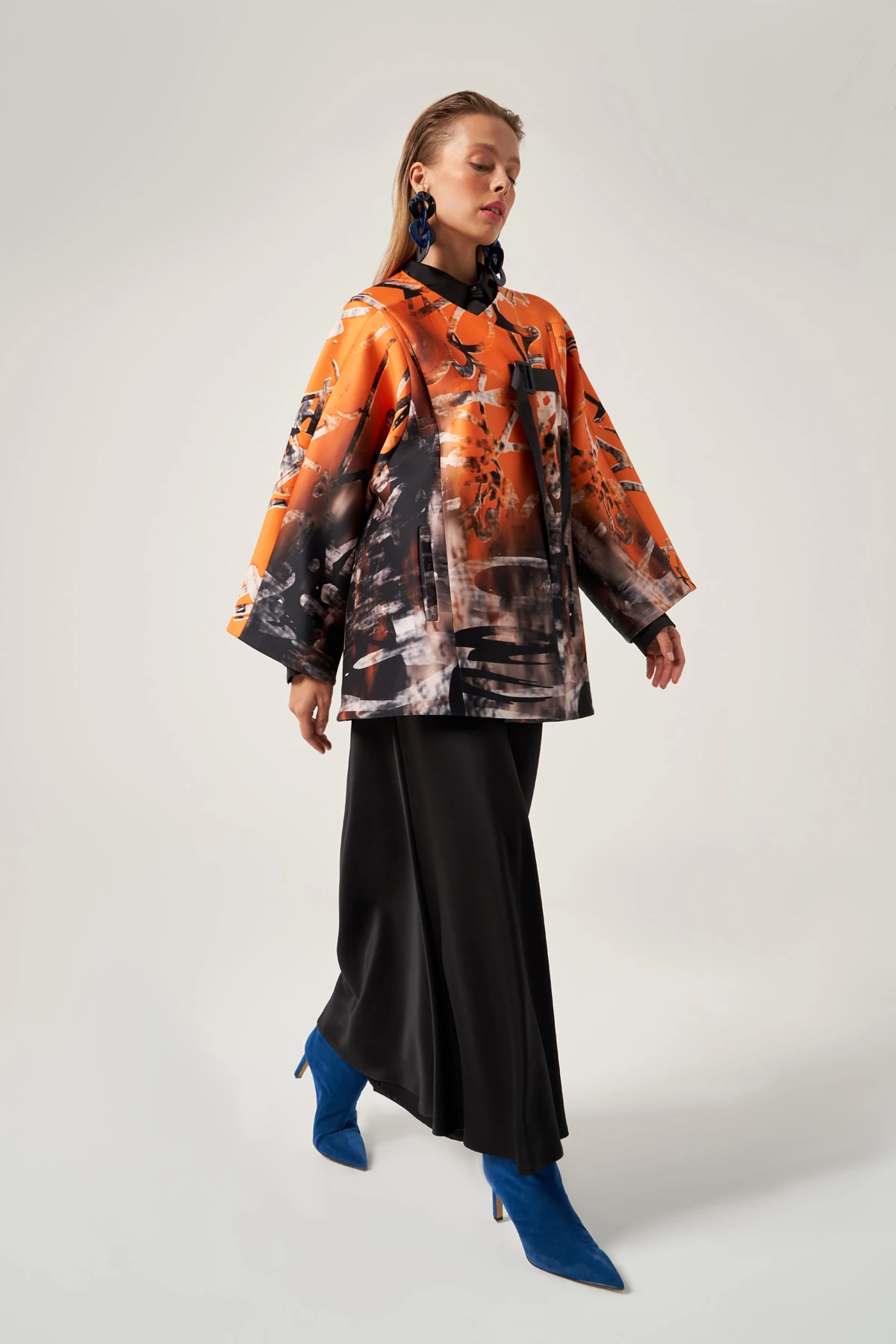 Desenli Kısa Mont 1806