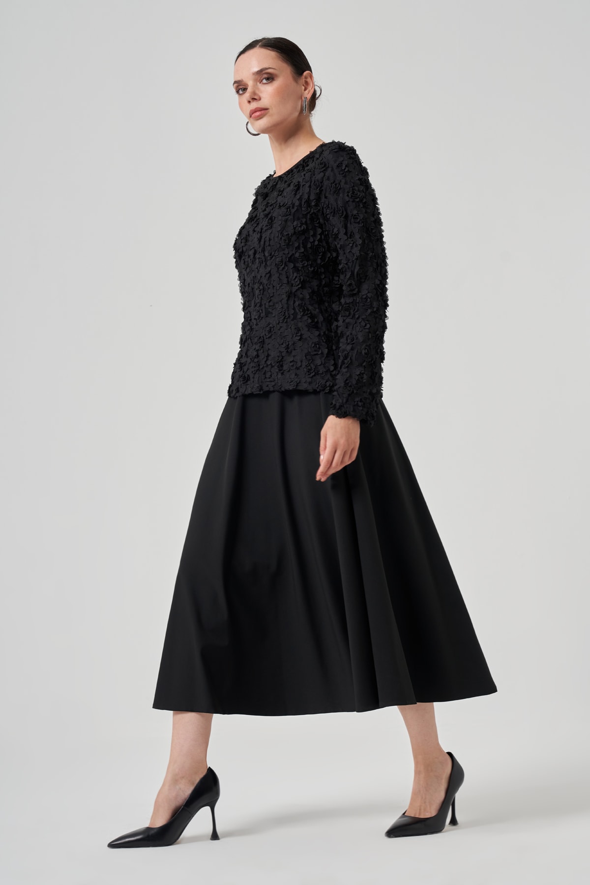 Çiçek Brode Detaylı Elbise 2028