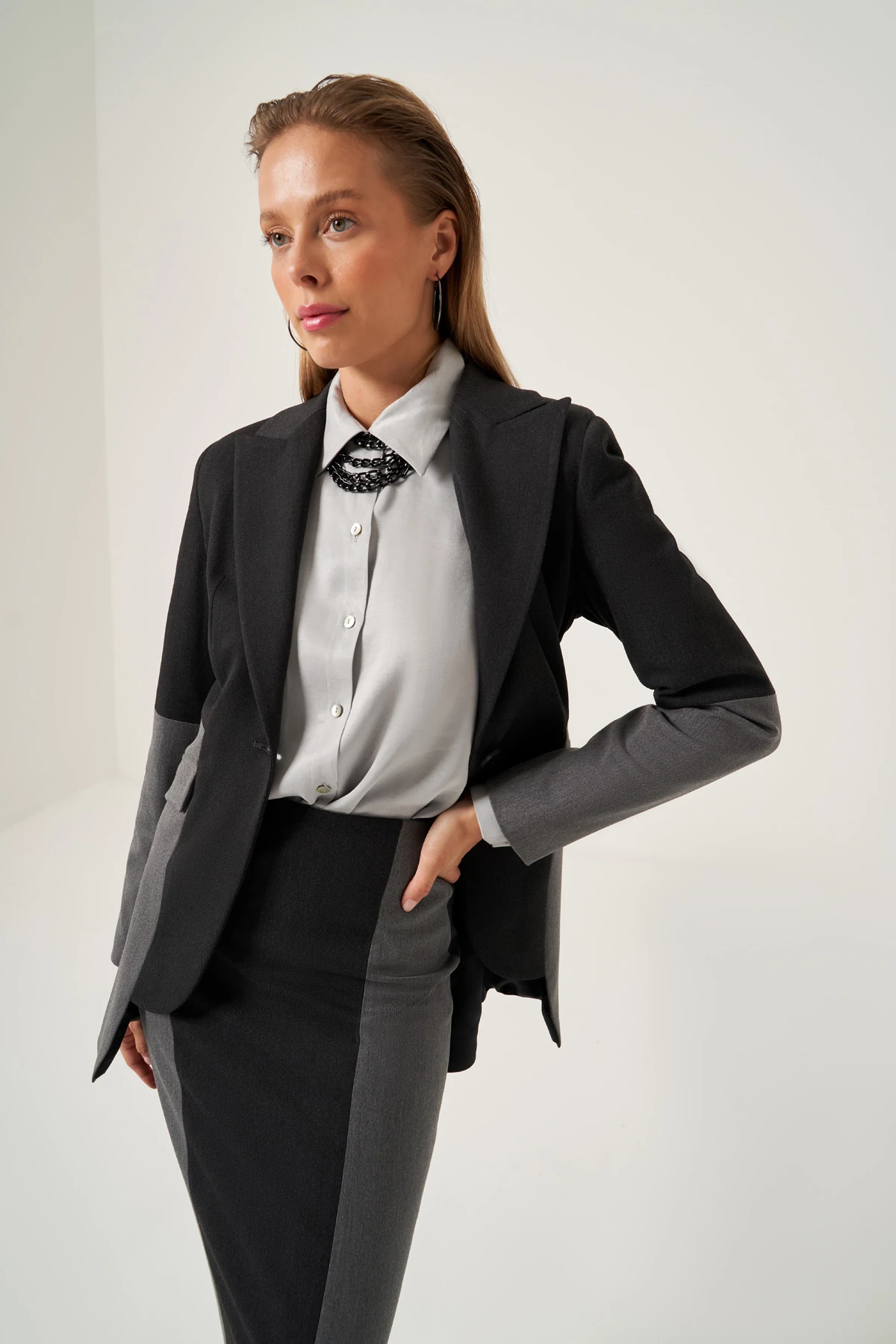 Gabardin Etek Ceket Takım 8806