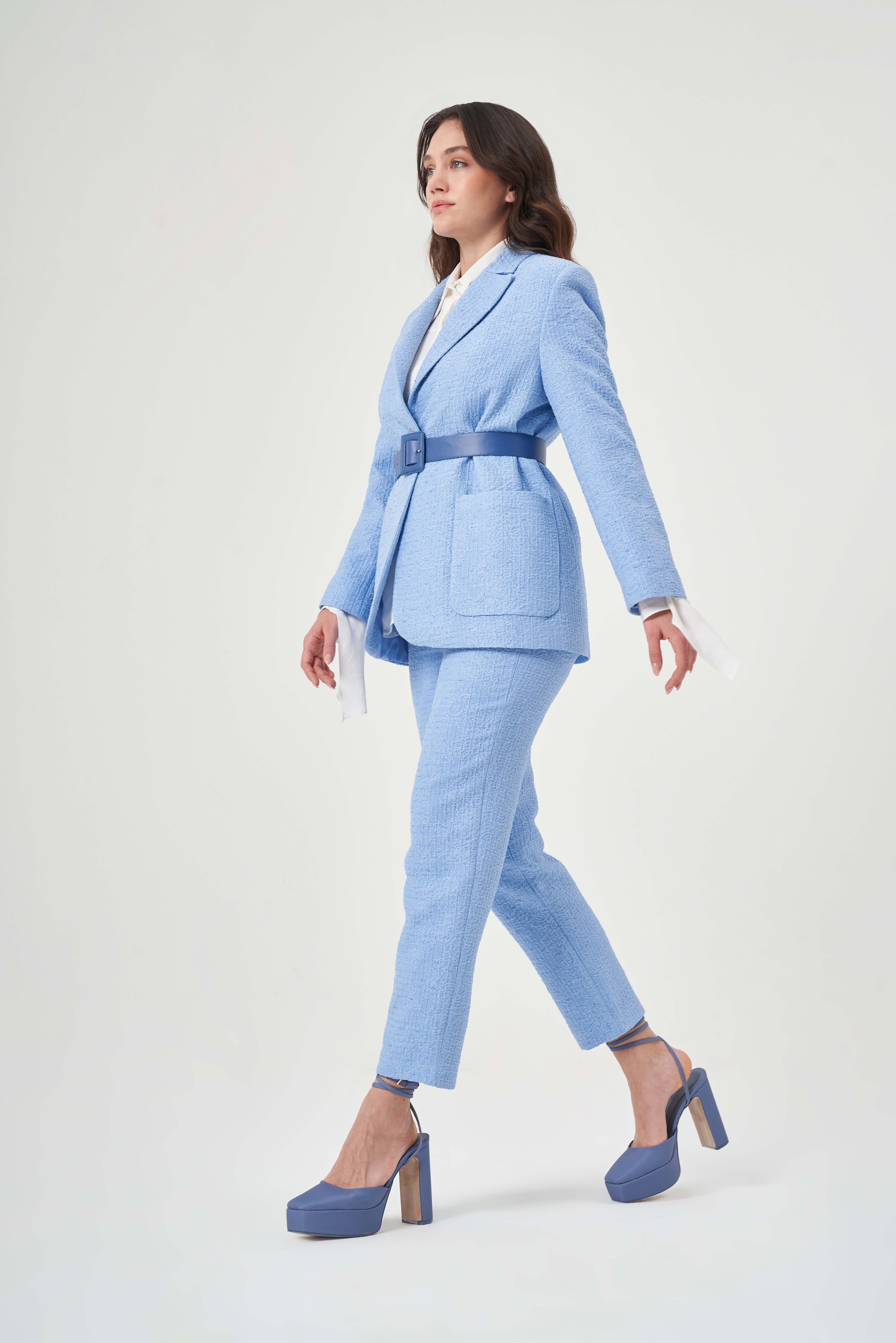 Jakar Dokulu Kemerli Blazer 6710