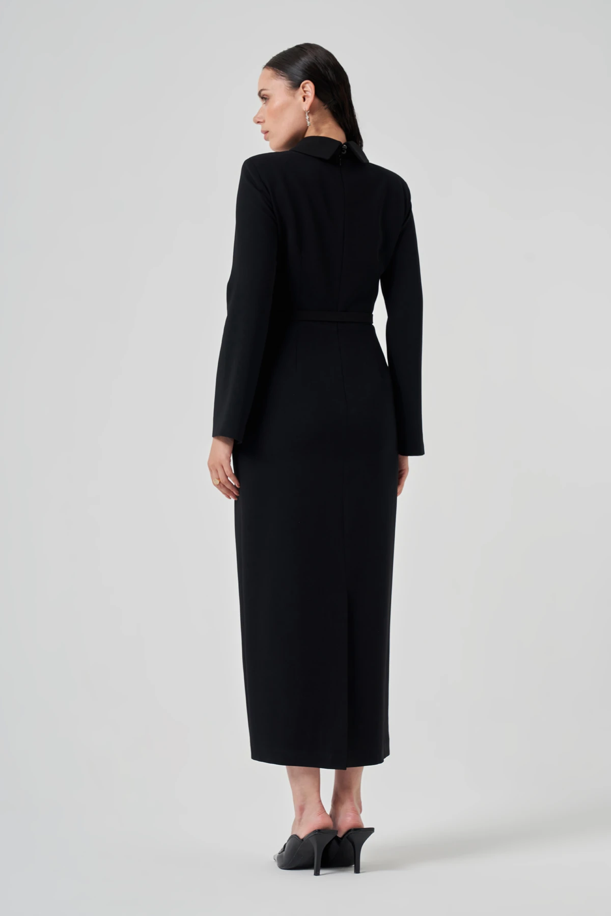 Brode İşlemeli Kemerli Elbise 2232