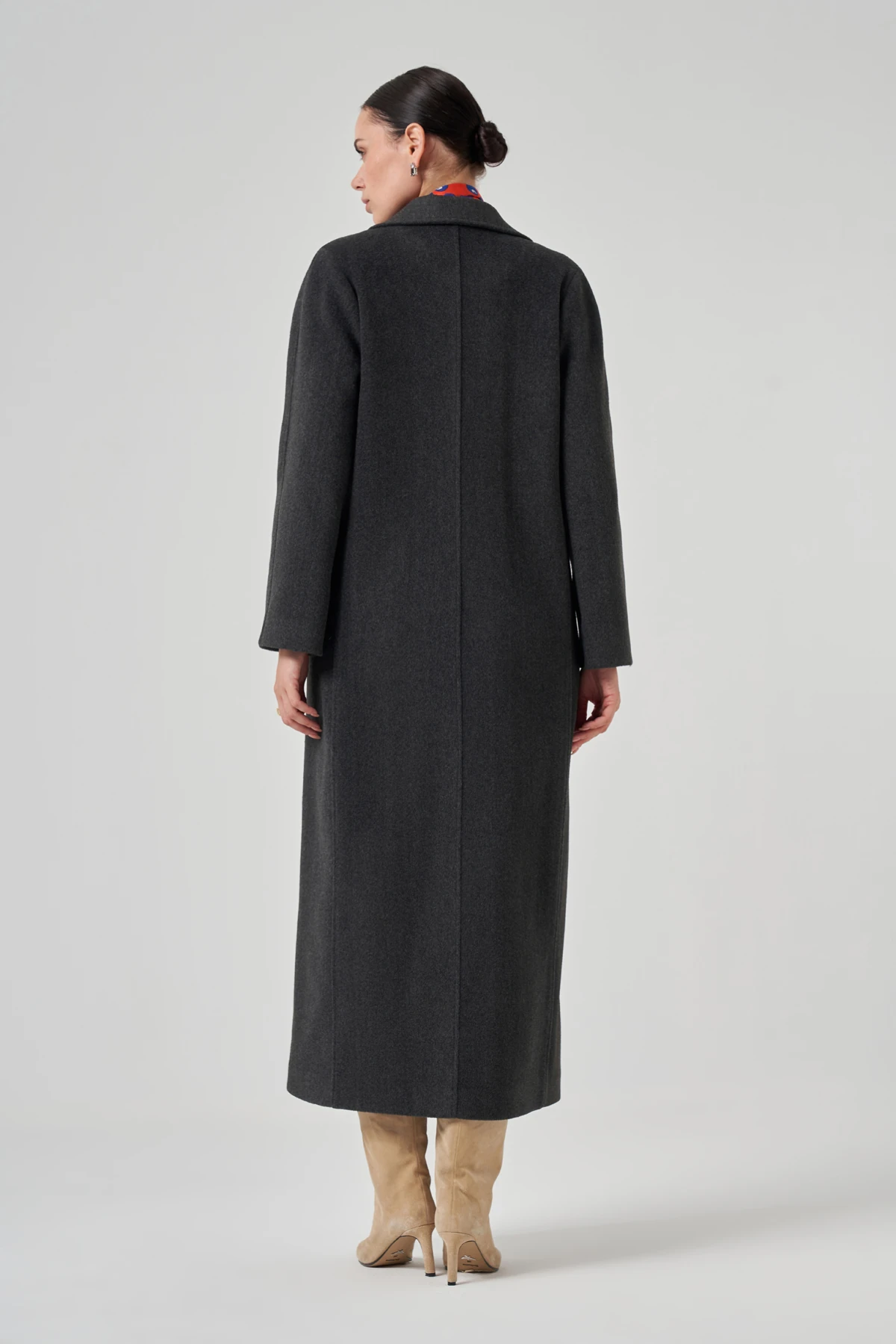 Düğmeli Oversize Kaşe Kaban 1214