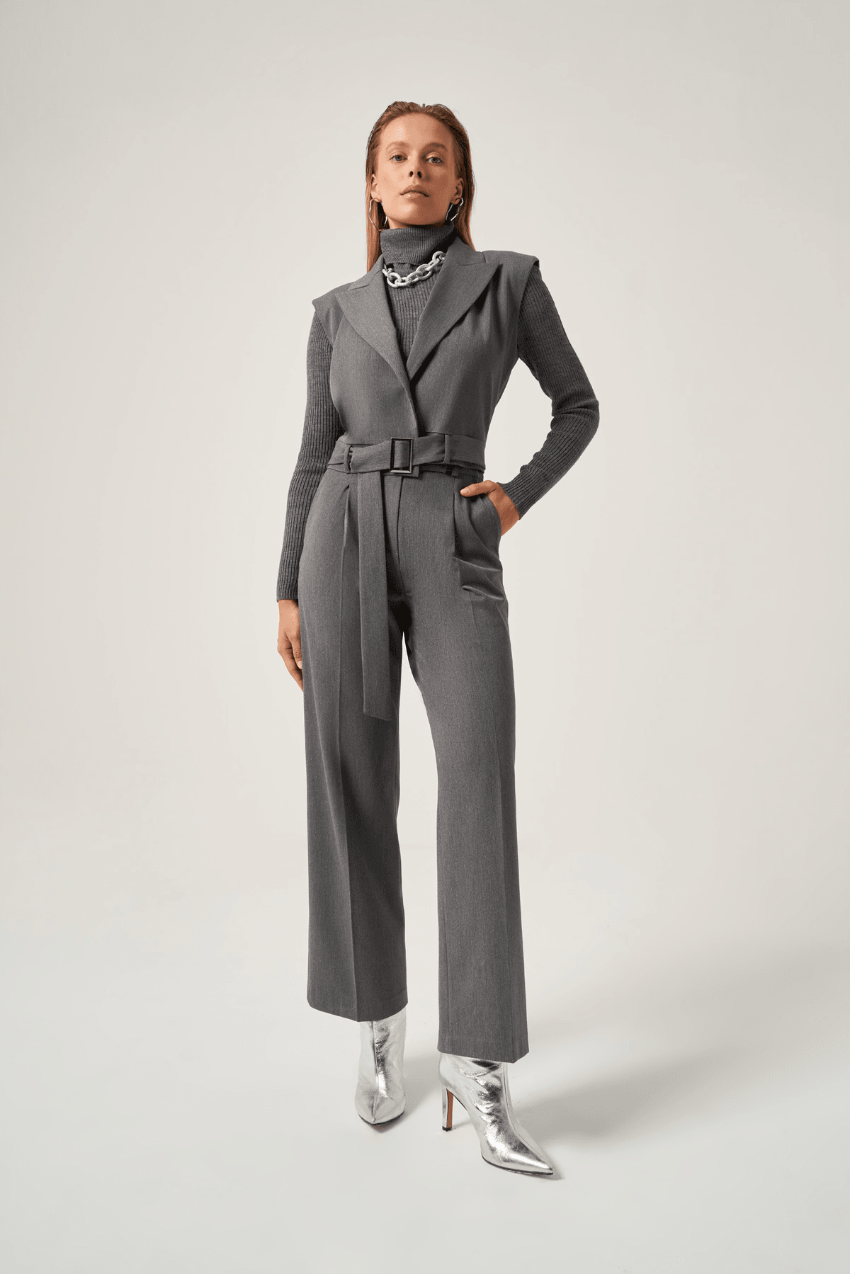 Kemerli Kısa Yelek 6819