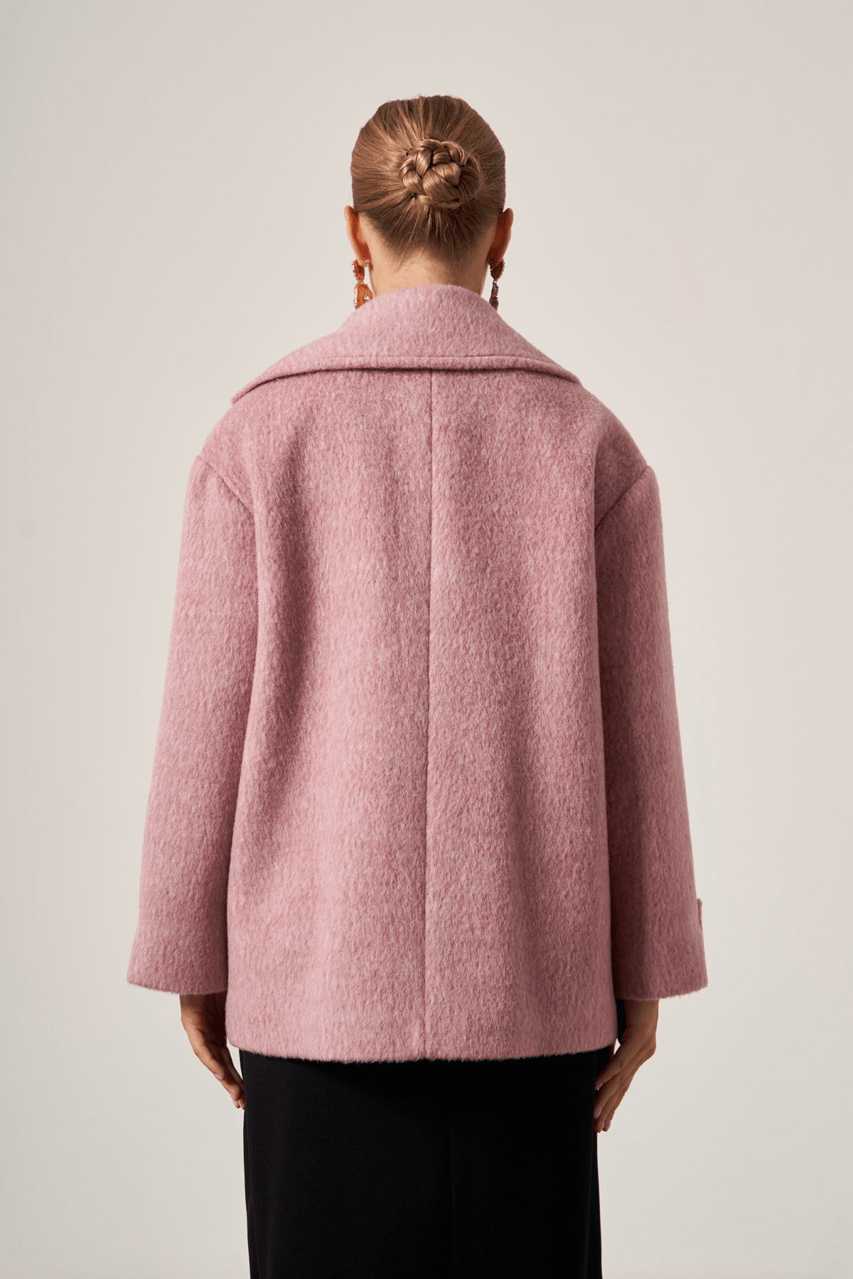 Kaşe Yün Oversize Kısa Kaban 1616