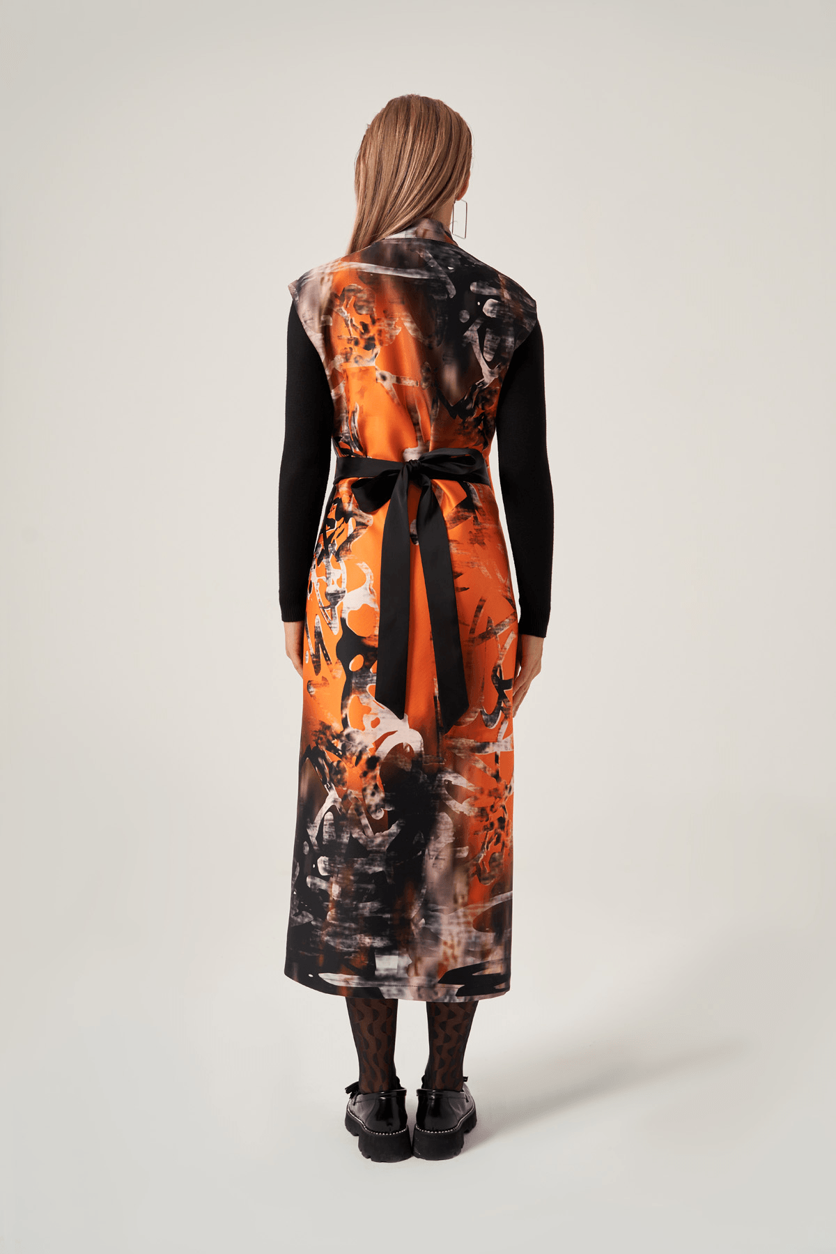 Desenli Kolsuz Elbise 2829