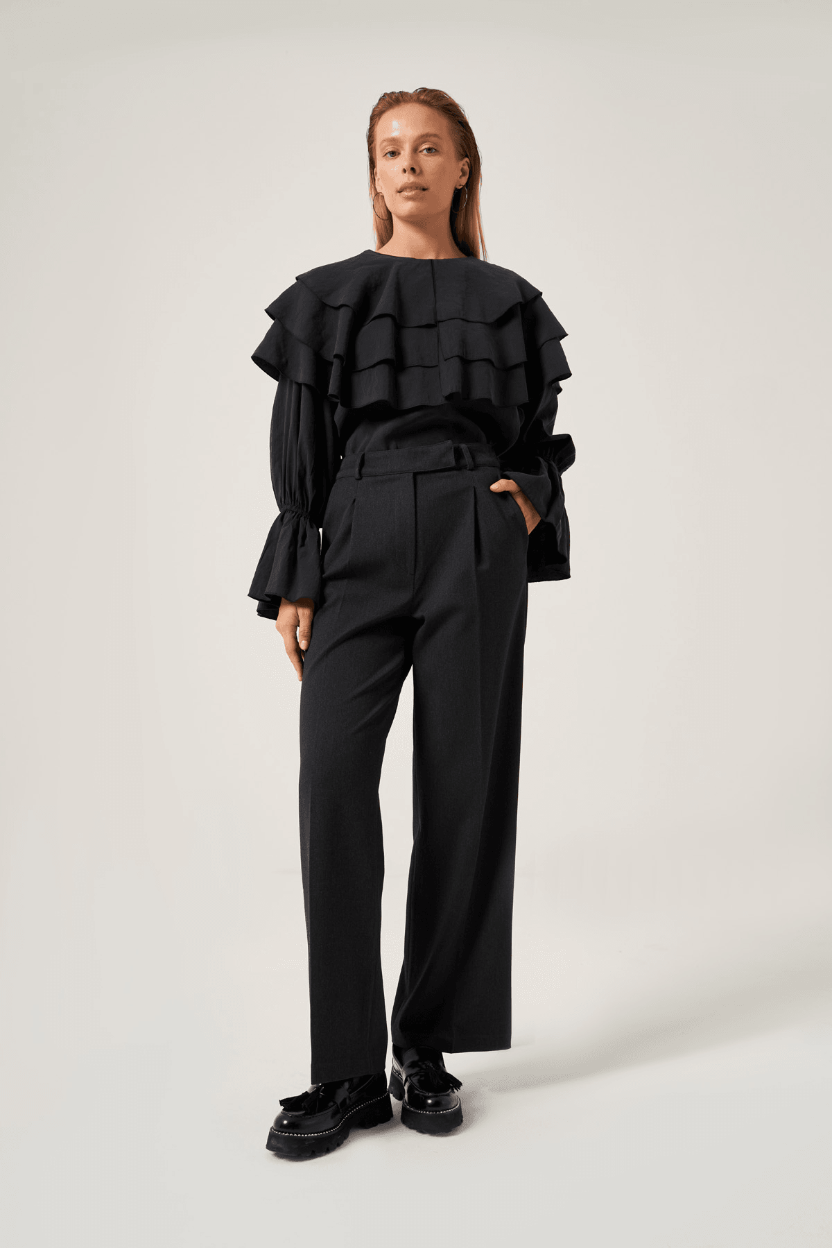 Düz Kesim Gabardin Kumaş Pantolon 5809 - ANTRASİT