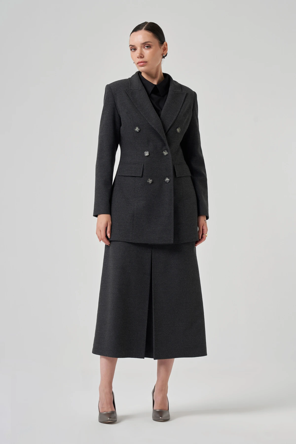 Kaşe Kruvaze Ceket 6214 