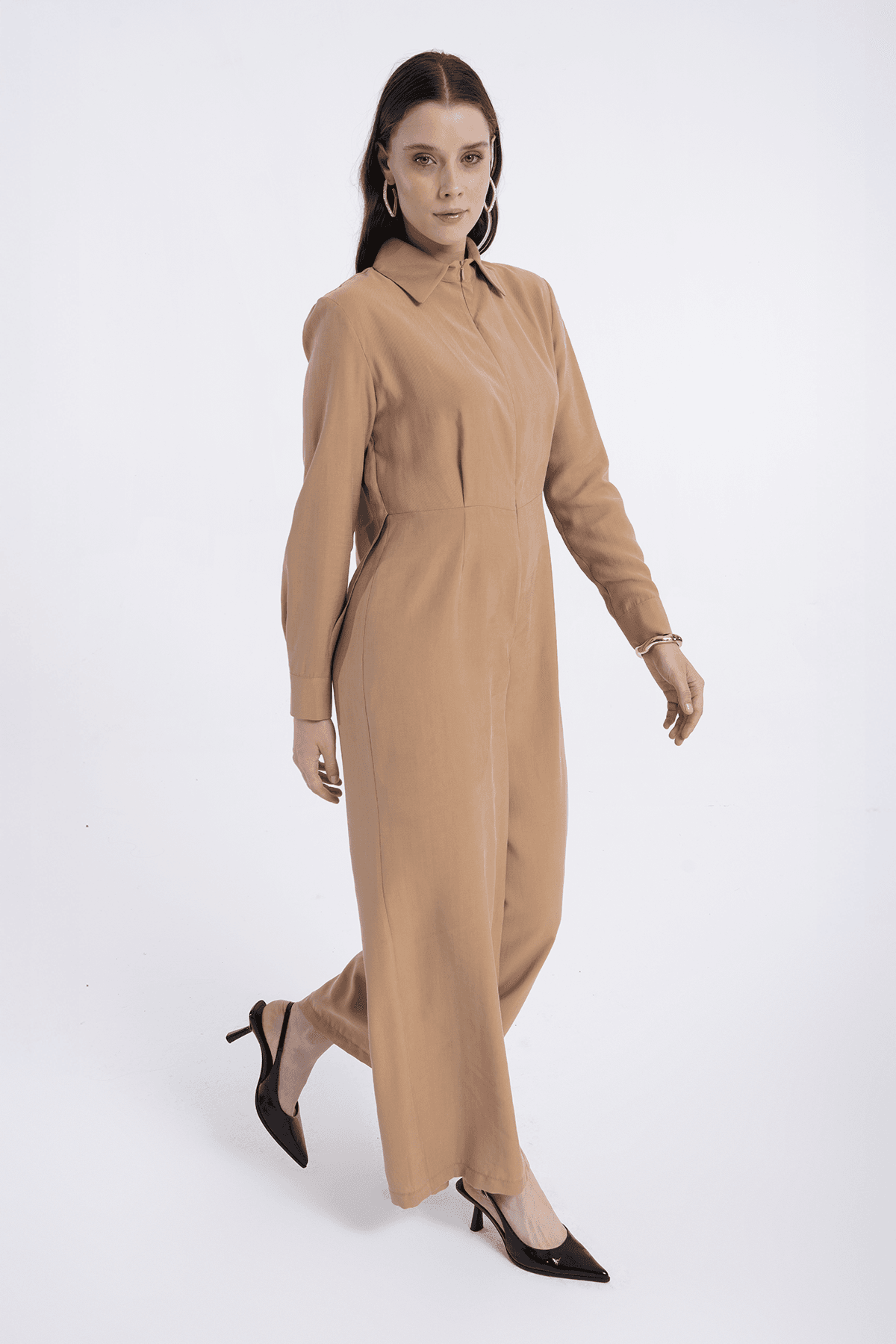 Pantolon Bluz Görünümlü Tulum 5107 - CAMEL