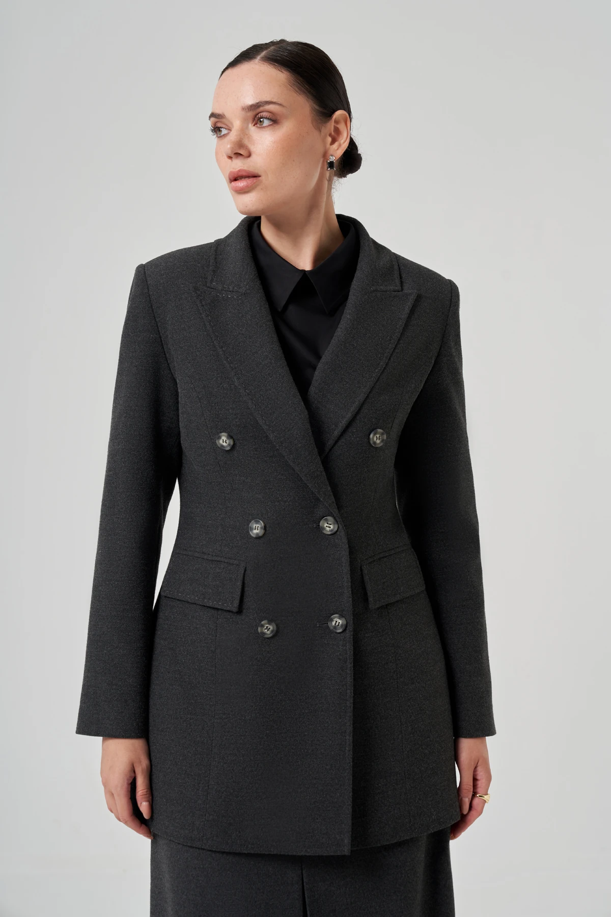 Kaşe Kruvaze Ceket 6214 