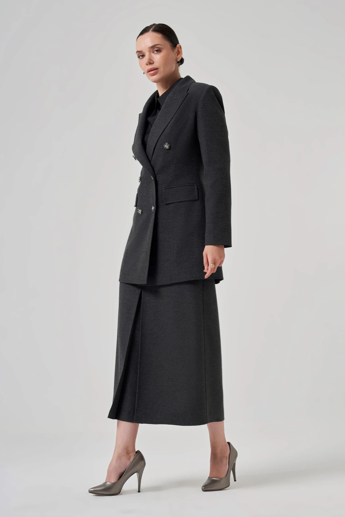 Kaşe Kruvaze Ceket 6214 