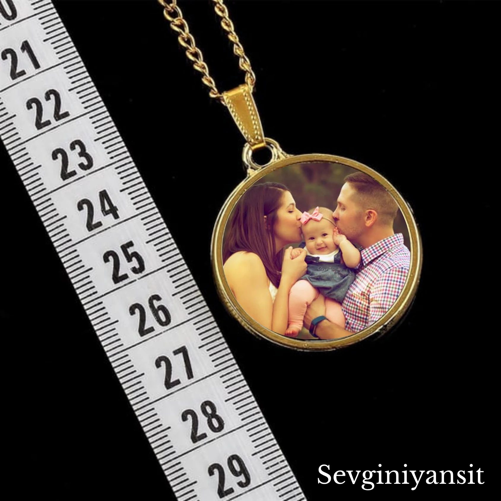 Daire Isı Kolye - Gold