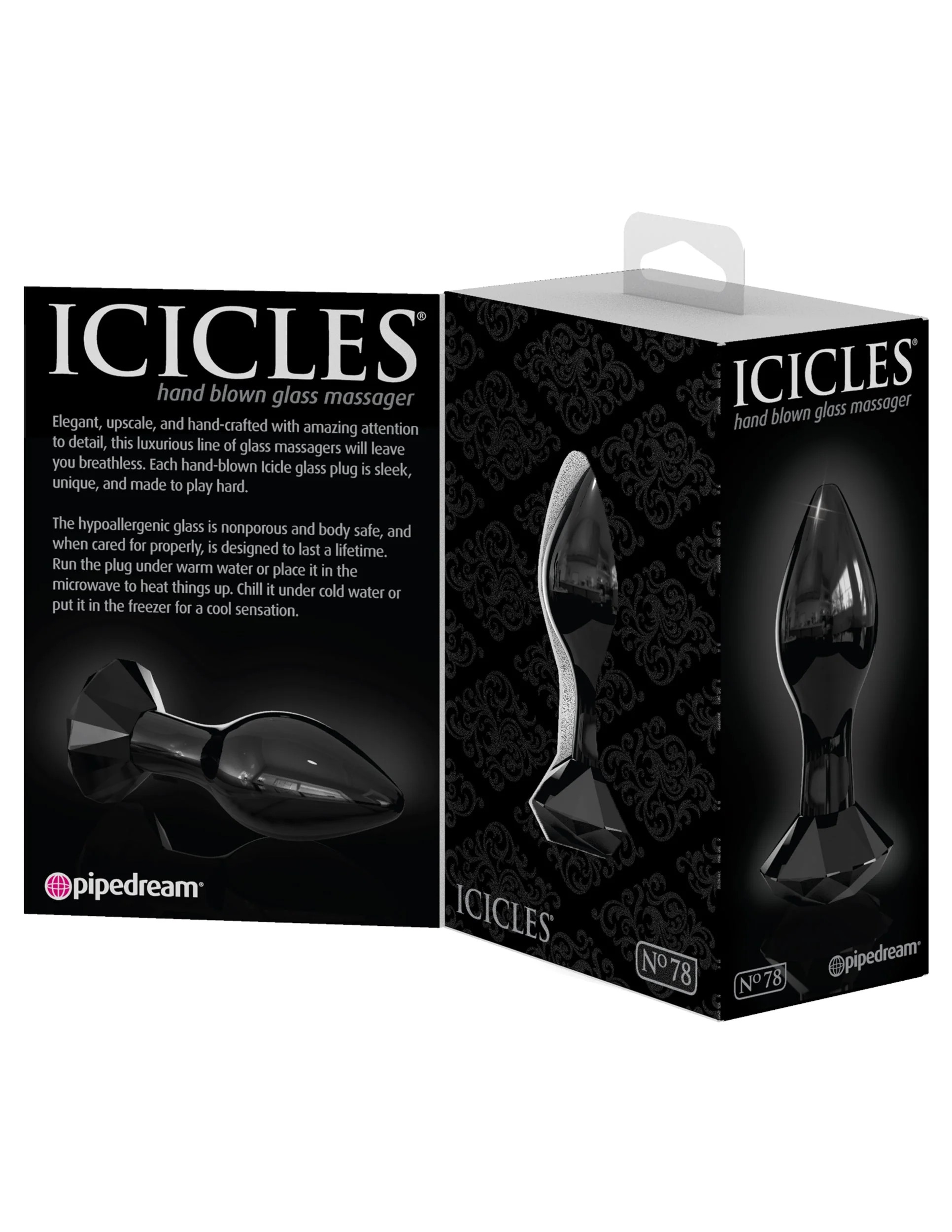 ICICLES NO 78 SİYAH CAM ANAL TIKAÇ