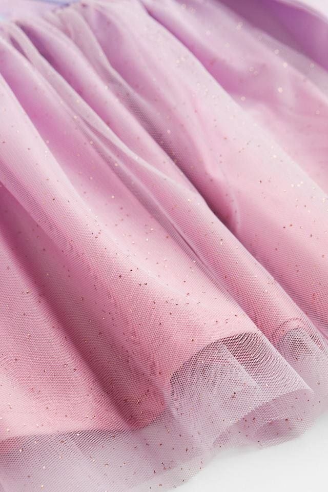 Elsa Baskılı Pembe Tütülü Elbise