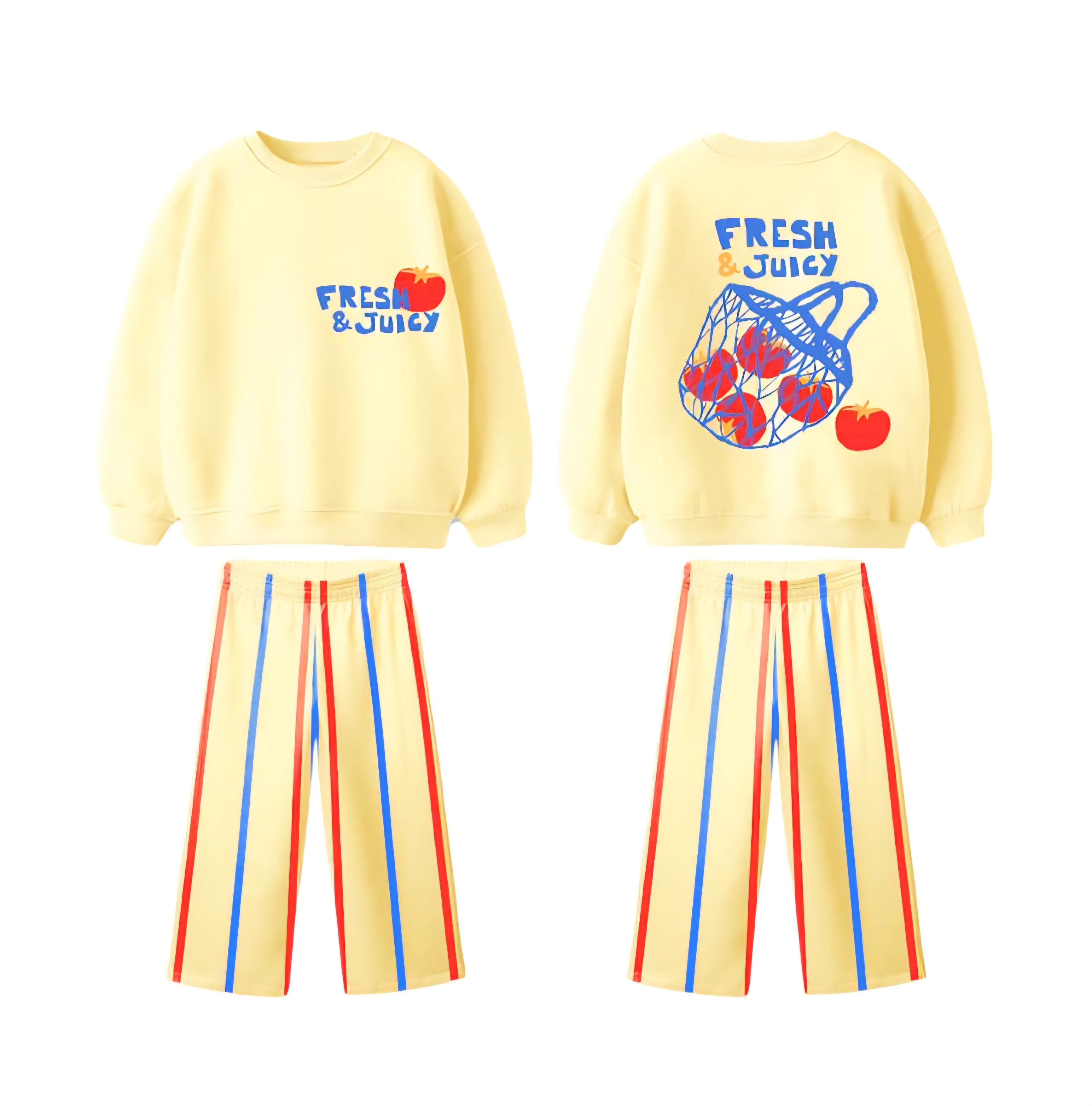 Sarı Fresh & Juicy Baskılı Takım 