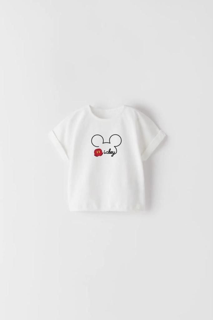 Siyah Beyaz Mickey Mouse Şortlu Takım