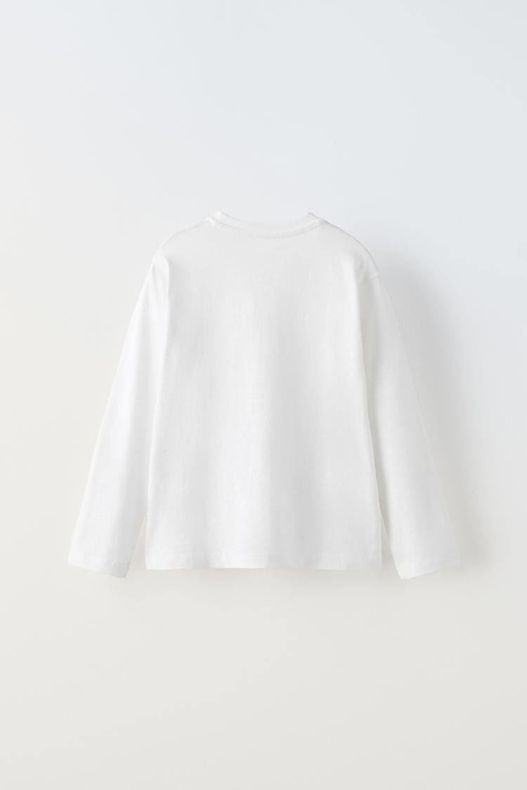 La’ciel Paris %100 Pamuk Basic Uzun Kollu Beyaz Tshirt