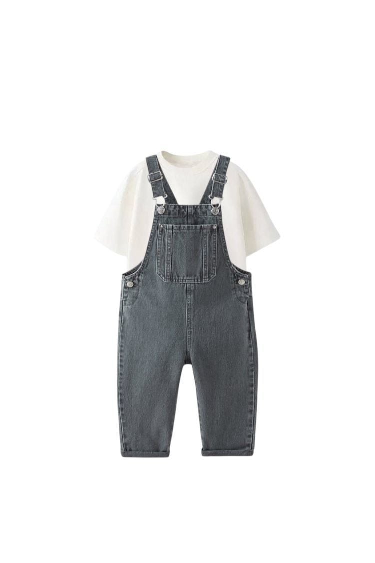 Unisex Siyah Kot Salopet
