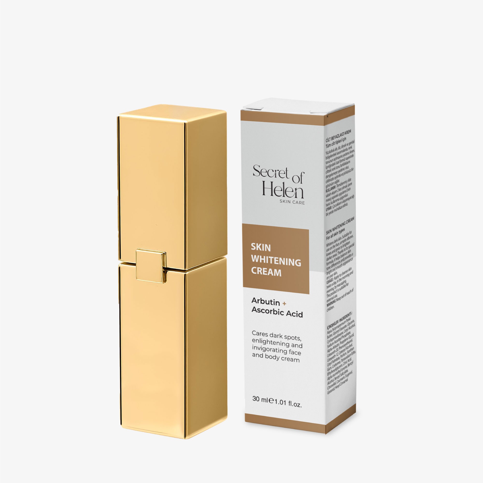 Cilt Beyazlatıcı Krem 30ml | Yüz, Koltuk Altı, Diz, Dirsek, Genital Bölge