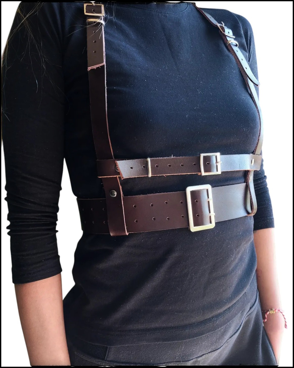 Harness Kemer, Önü Bantlı-Kahverengi
