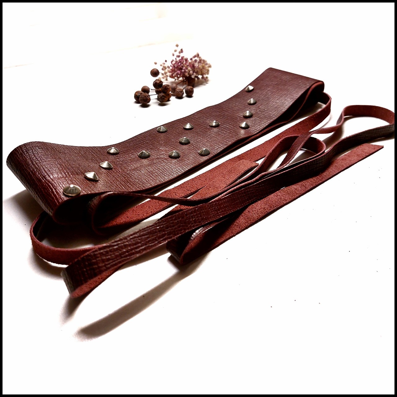 Deri Kuşak-Bordo