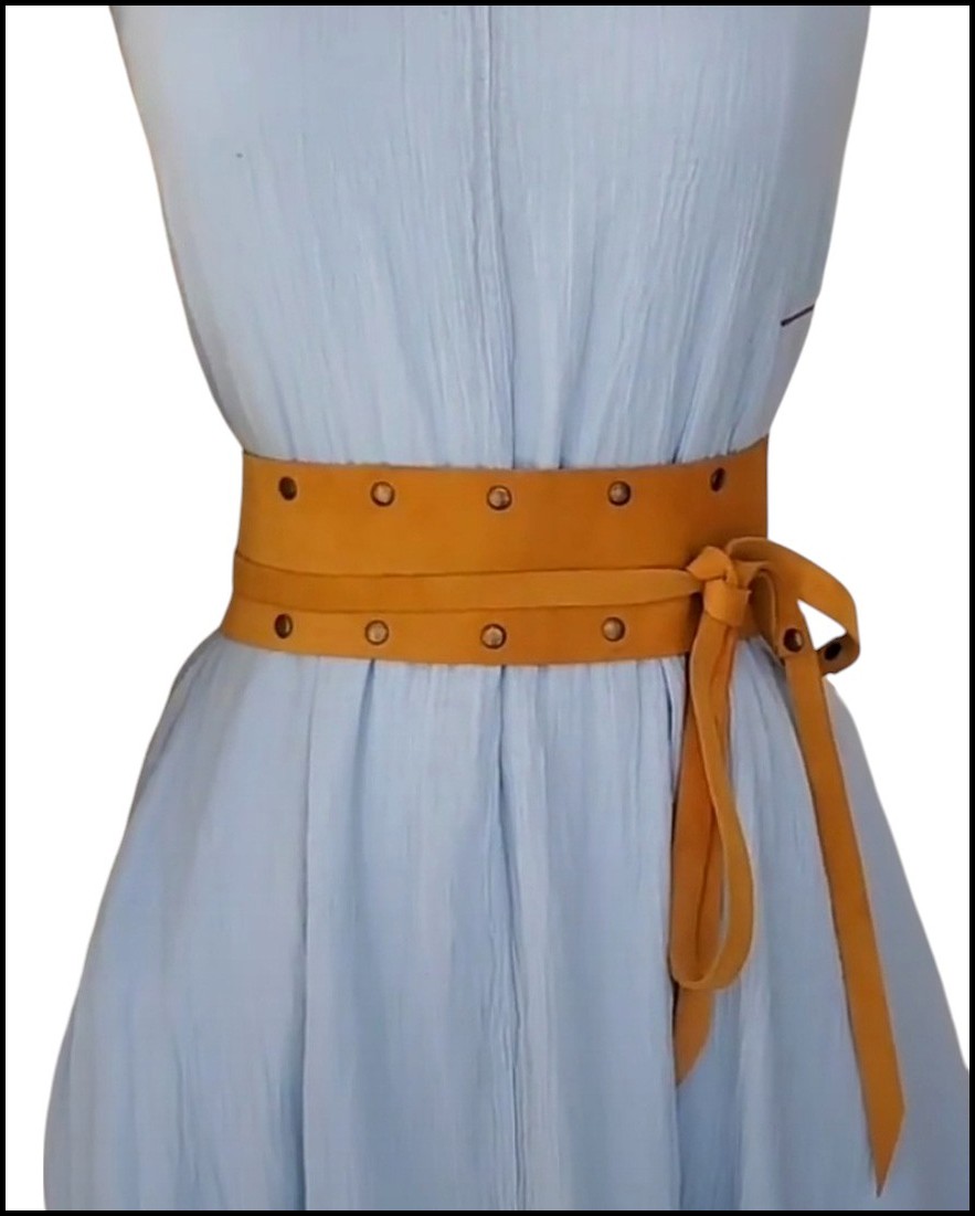 Deri Kuşak-Sarı
