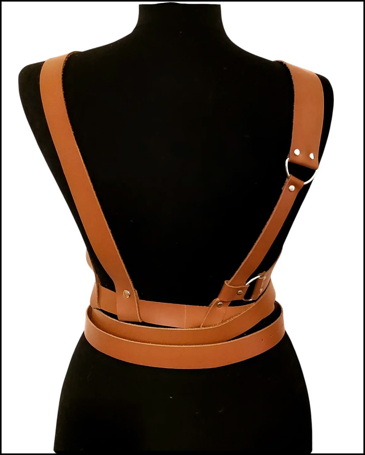 Harness Kemer, Göğsü Üçgen Formlu,Taba Rengi  