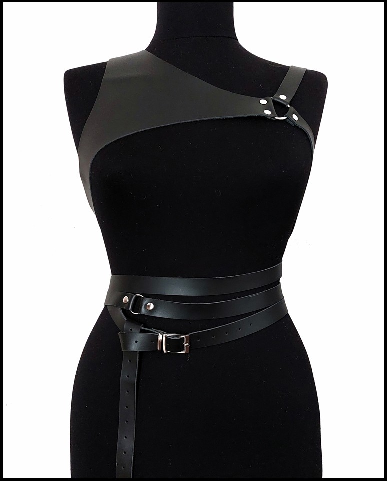 Harness Kemer, Göğsü Üçgen Formlu- Siyah