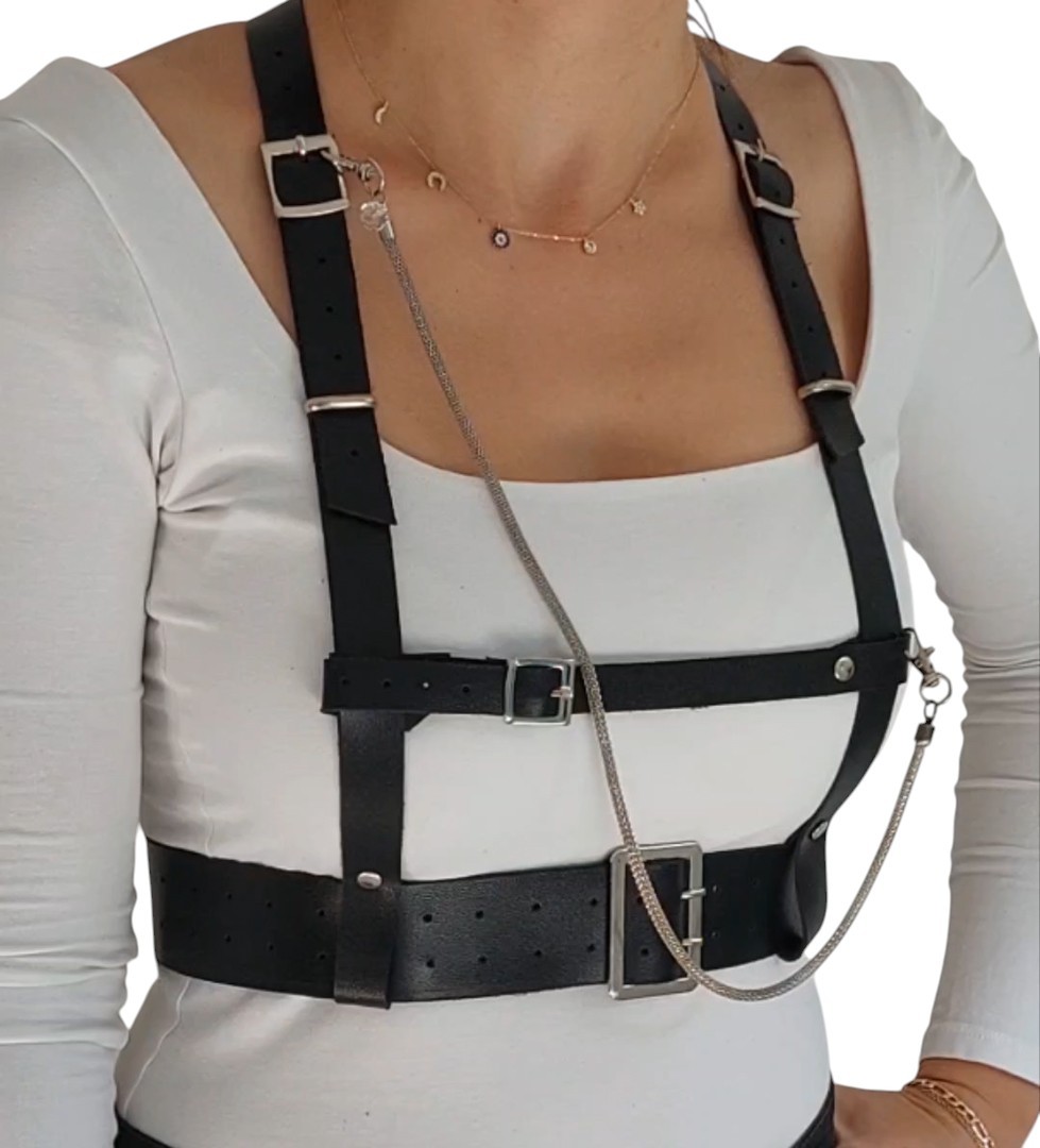 Harness Kemer, Önü Bantlı-Siyah