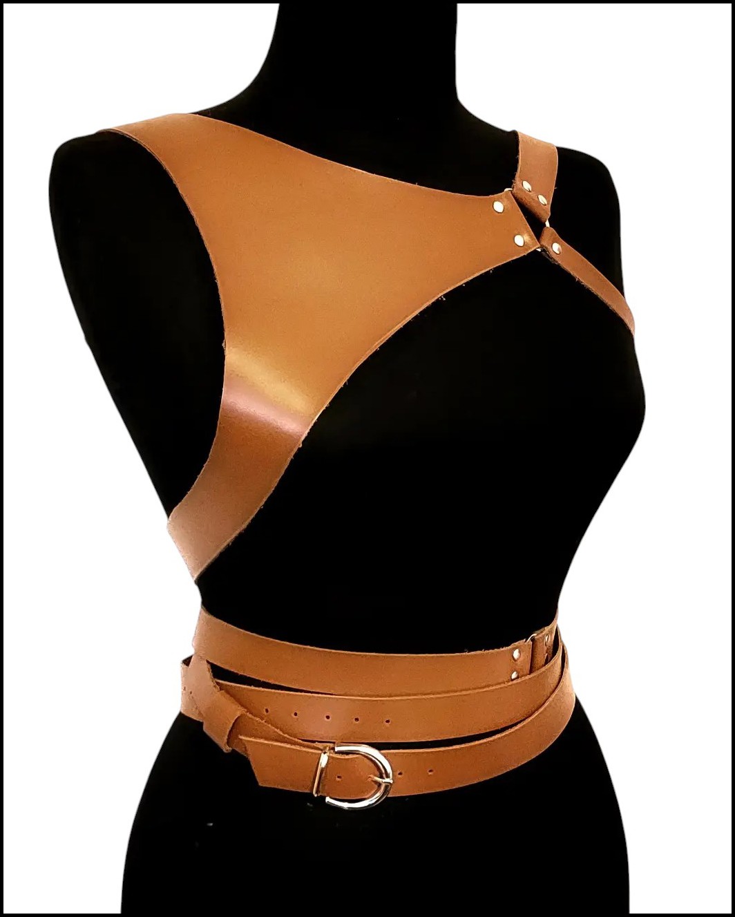 Harness Kemer, Göğsü Üçgen Formlu,Taba Rengi  