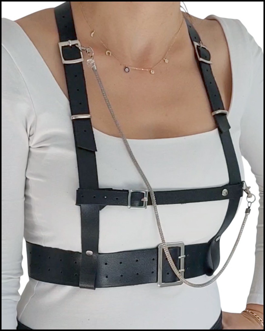 Harness Kemer, Önü Bantlı-Siyah