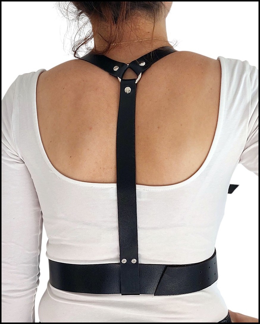 Harness Kemer, Önü Bantlı-Siyah
