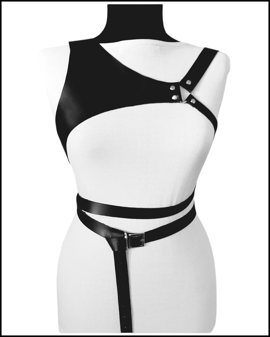 Harness Kemer, Göğsü Üçgen Formlu- Siyah